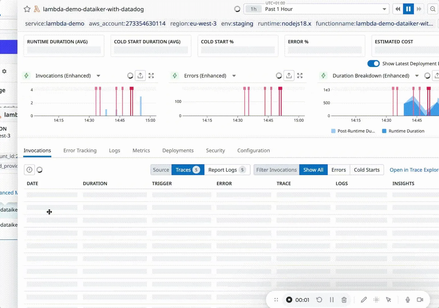 Datadog Serverless View